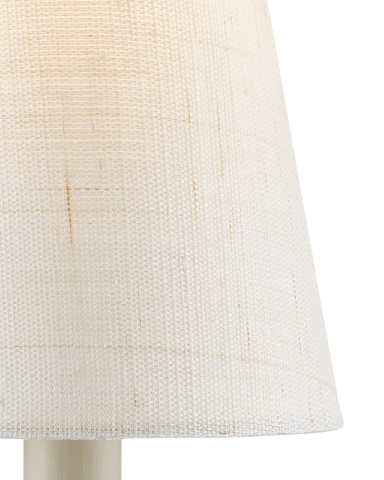 Ivory Fine Grasscloth Tapered Chandelier Shade